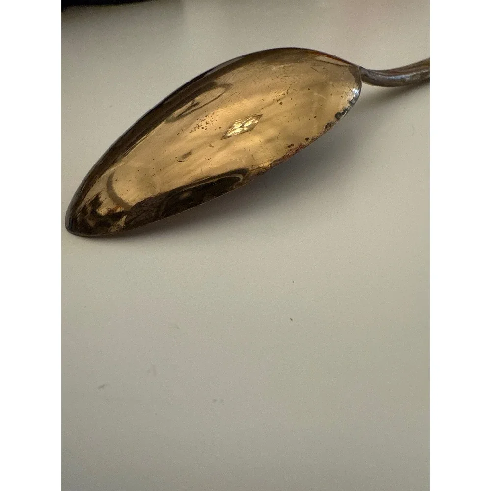 Texas Centennial 1836-1936 Gold Tone Souvenir Spoon Engraved‎ Vintage
